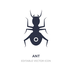 ant icon on white background. Simple element illustration from Animals concept.