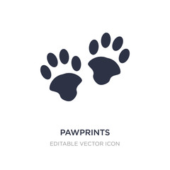 Fototapeta na wymiar pawprints icon on white background. Simple element illustration from Animals concept.