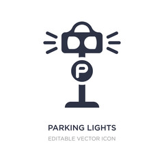 parking lights icon on white background. Simple element illustration from Architecture and city concept.