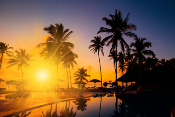 Fototapeta na wymiar Maldives, tropical sea background sunset !