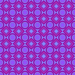 Vector seamless pattern. Purple, rhombus, square, circle, textiles. Modern stylish texture. Repeating geometric figures. Abstract background