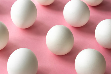 white balls on a pink background, background layout
