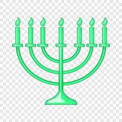 Menorah icon in cartoon style on a background for any web design 