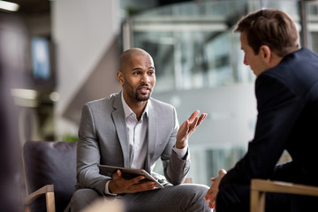 African American businessman in a corporate meeting