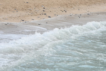 波打ちと砂浜