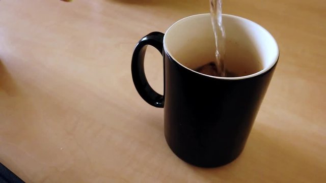 To make that tea, you need to pour that hot water