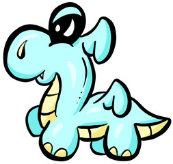 Cute Dragon Dinosaur Cartoon Illustration Character