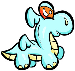 Cute Dragon Dinosaur Cartoon Illustration Character