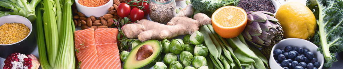 Selection of healthy food