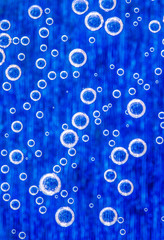 Blue abstract bubbles