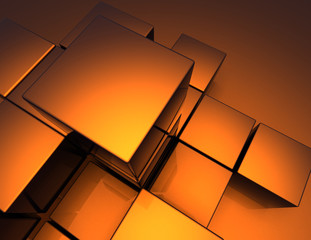abstract cubes background. 3d illustration