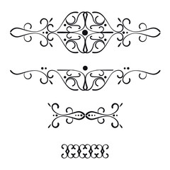 Decorative elements for designs, frames