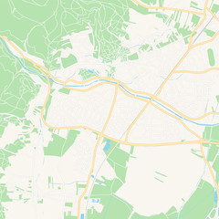 Fototapeta premium Baden bei Wien, Austria printable map