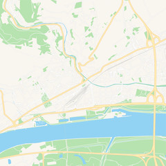 Fototapeta na wymiar Krems, Austria printable map