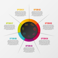 Company infographic template with business icons. Vector