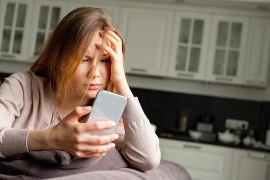 Upset Girl With A Phone