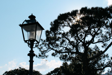 Rapallo, Italy - 03 27 2013: View of the streets of a resort town Rapallo.