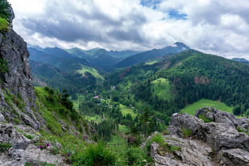 Fototapeta na wymiar Amazing mountain landscape. View from Nosal. Tatra Mountains.