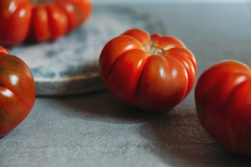 Fresh red Marmande RAF red tomatoes