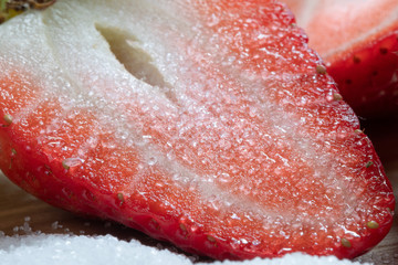 Half. Sweetness. Sugar. Strawberry. Red. Fruits