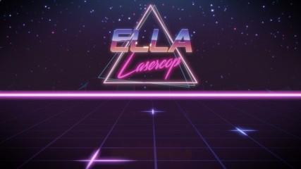 first name Ella in synthwave style