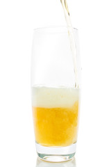 Glass of beer isolated
