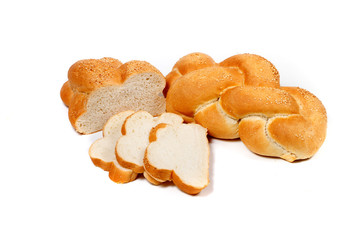 bread isolated on white background