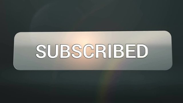 3D Subscribe Button Flip on Black