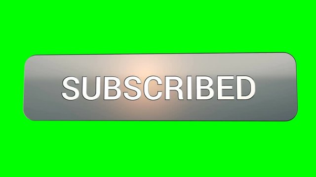 3D Subscribe Button Flip on Green Screen