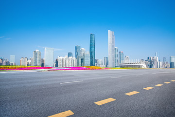Guangzhou urban architecture and urban traffic roads