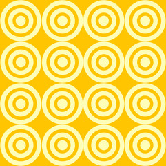 Geometric pattern formed by rows and columns of concentric circles