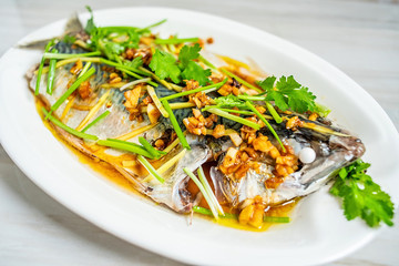Chinese food steamed squid
