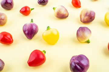 Fresh colorful pepper poster