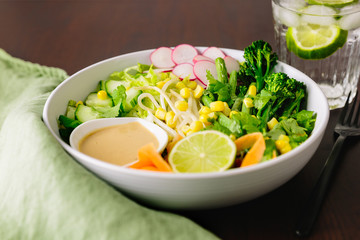 Bowl of Gado Gado vegan salad