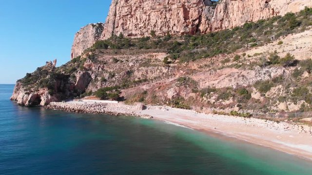 Moraig cove beach in Benitatxell, Alicante, Spain