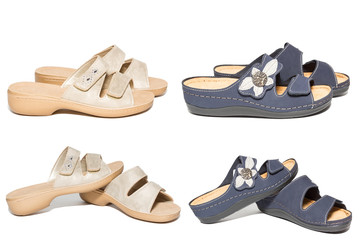 clogs on white background