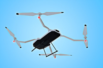 Naklejka premium toy drone blue sky background