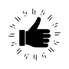 Thumbs up glyph icon