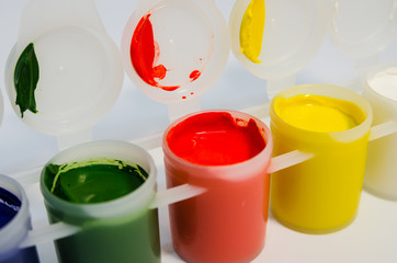 a set of gouache cups