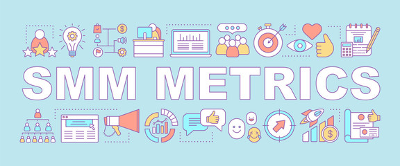 SMM metrics word concepts banner