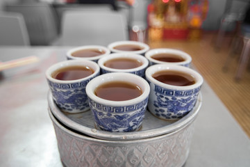 Teacup in Chinese restaurant