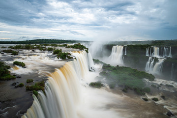 Iguazu Falls on the Border of Brazil and Argentina