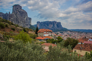 famous heritage touristic place scenery landscape travel photography of picturesque steep rocks mountain place and small village house buildings © Artem Kniaz
