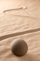 Mindfulness zen meditation stone for concentration and focus.
