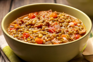 Very delicious Mung Bean Stew. Ginisang Monggo from Philippines.