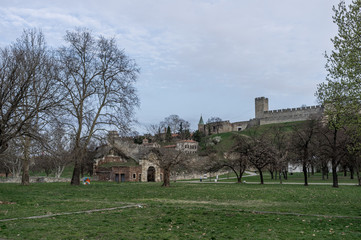 Fototapeta na wymiar fortress and park in belgrade