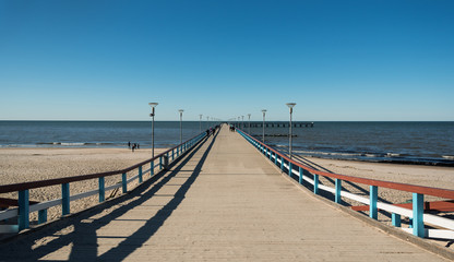 Fototapeta premium Marine pier in resort city of Palanga.