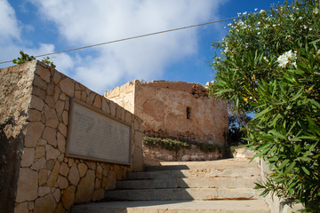 Temple dedicated to Andrea Anfosse di Castellaro, lampedusa