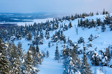 Winter scenery in Finland.