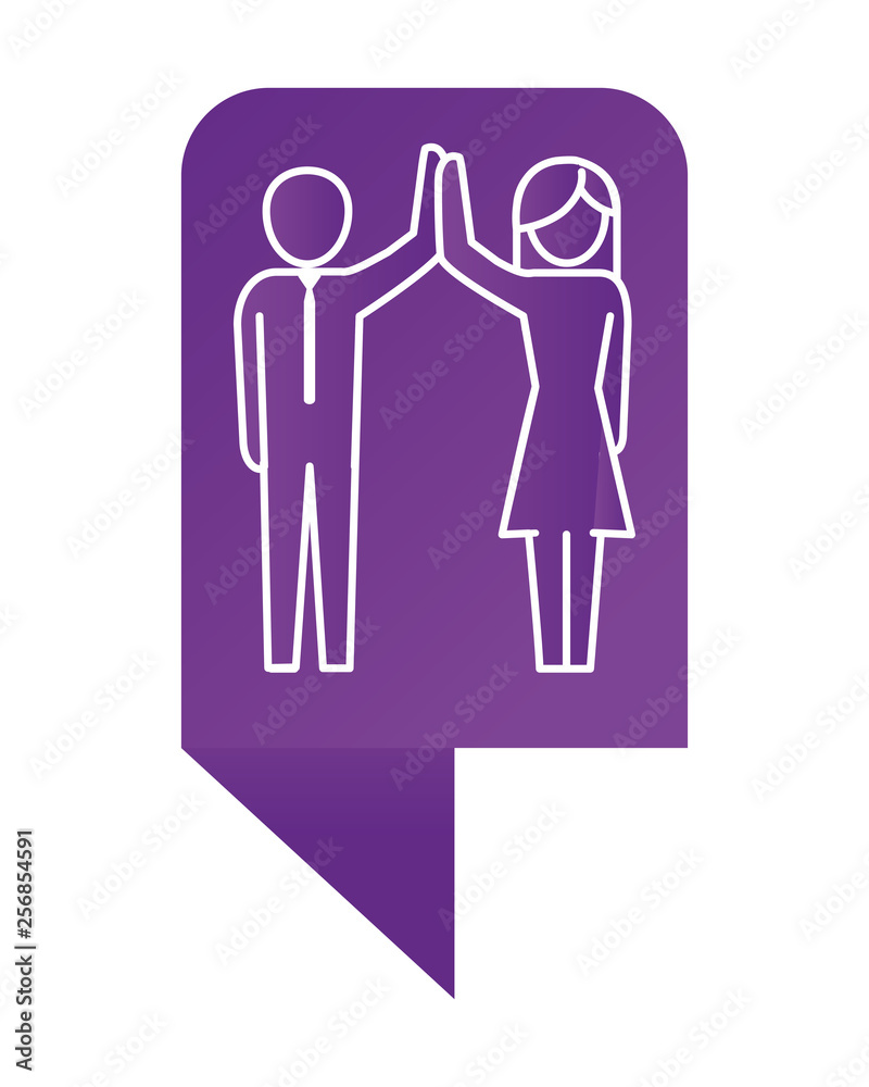 Canvas Prints couple pictogram cartoon